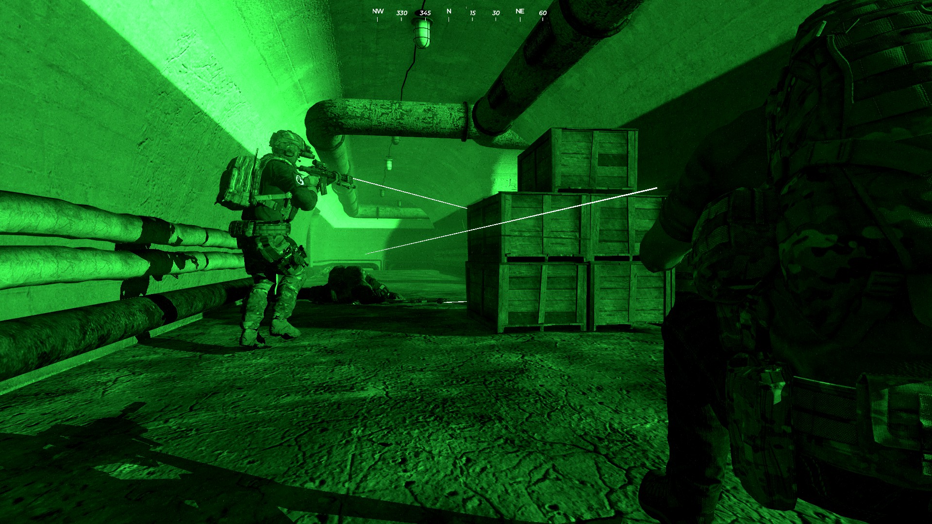 Screenshot from Arma 3 showing Operation Underground